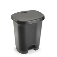 Plasticforte Pedaalemmer - grijs - kunststof - 27L - 45 cm - afvalemmers/vuilnisemmers Plasticforte Pedaalemmer - grijs - kunststof - 27L - 45 cm - afvalemmers/vuilnisemmers