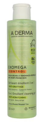A-Derma Exomega Control Emollient Cleansing Gel Duo Set 200 ml
