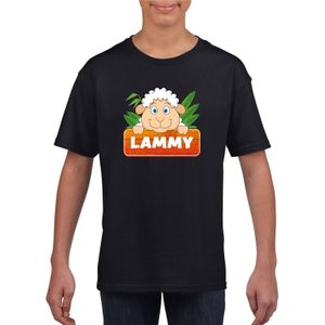 Schaap dieren t-shirt zwart voor kinderen