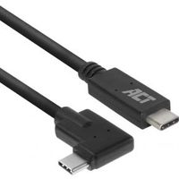 ACT USB 3.2 Gen1 aansluitkabel C male (recht) - C male (haaks) 1 meter