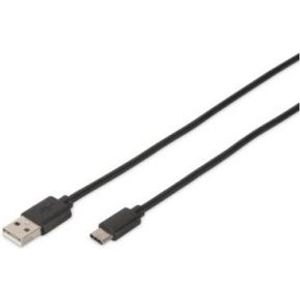Digitus 1m, USB3.0-C/USB3.0-A USB-kabel USB 3.2 Gen 1 (3.1 Gen 1) USB C USB A Zwart