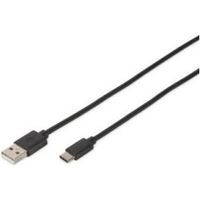 Digitus 1m, USB3.0-C/USB3.0-A 1m USB C USB A Zwart