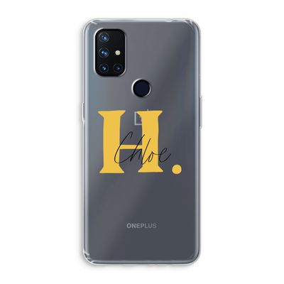 Amber Script: OnePlus Nord N10 5G Transparant Hoesje