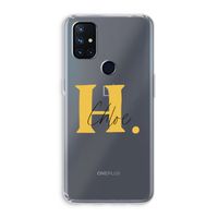 Amber Script: OnePlus Nord N10 5G Transparant Hoesje