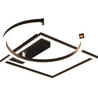 LED Plafondlamp 23.5W Dimbaar - Warm Wit 3000K - Mat Zwart Aluminium