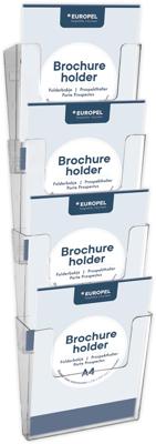 Europel wandfolderhouder, 4 x ft A4, portret