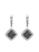 John Hardy boucles d'oreilles pendantes Classic Chain en argent ornée de saphirs et de spinelles