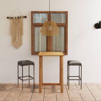 vidaXL 3-delige Tuinbarset met kussens grijs - thumbnail