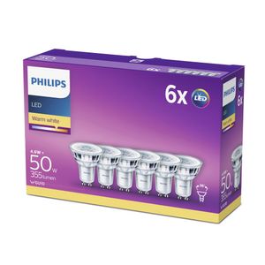 Philips 6x LED lamp Classic - GU10/4,6W