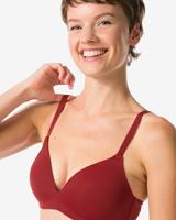 HEMA Voorgevormde bh zonder beugel donkerrood (donkerrood)