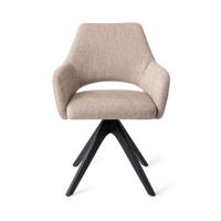 Jesper Home Yanai eetkamerstoel Biscuit Beach revolve oak black