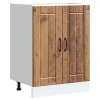 Spoelbakonderkast Lucca bewerkt hout oud houtkleurig