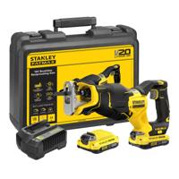 Stanley FATMAX SFMCS310D2K 20V MAX* Brushless Accu Reciprozaag | 2 x 2.0Ah Accu&apos;s + Lader | In Koffer - SFMCS310D2K-QW