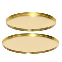 Decoratief bord Decoris Gouden (2 Stuks)