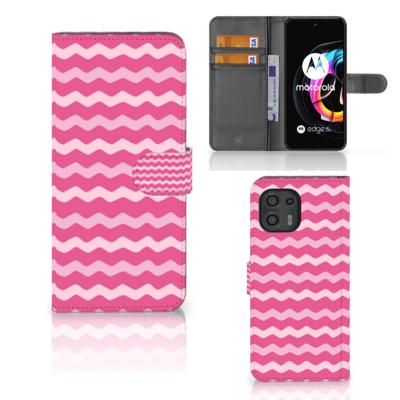 Motorola Edge 20 Lite | Telefoon Hoesje | Waves Pink