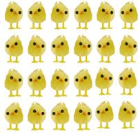 Henbrandt mini kuikentjes geel - 24x stuks - 3 cm - Paaskuikentjes - Paasdecoratie - Tafeldecoraties