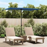 VidaXL Parasol met aluminium paal 2x1,5 m azuurblauw
