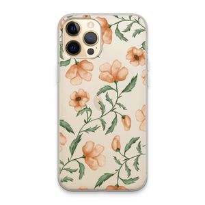 Peachy flowers: iPhone 13 Pro Max Transparant Hoesje