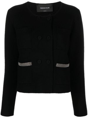 Fabiana Filippi cardigan à boutonnière croisée - Noir