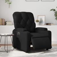 Fauteuil elektrisch verstelbaar kunstleer zwart