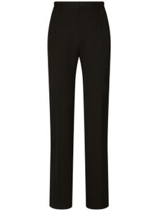 Dolce & Gabbana pantalon en laine à plis marqués - Noir