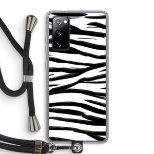 Zebra pattern: Samsung Galaxy S20 FE / S20 FE 5G Transparant Hoesje met koord
