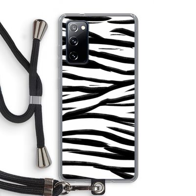 Zebra pattern: Samsung Galaxy S20 FE / S20 FE 5G Transparant Hoesje met koord