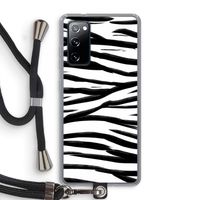Zebra pattern: Samsung Galaxy S20 FE / S20 FE 5G Transparant Hoesje met koord