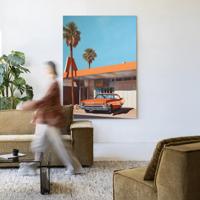 Urban Cotton Wandkleed 'Sonny' 80 x 110cm in Frame - black