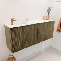 Toiletmeubel Mondiaz Joya | 100 cm | Meubelkleur Dusk | Faye wastafel Talc Links | 1 kraangat Toiletmeubel Mondiaz Joya | 100 cm | Meubelkleur Dusk | Faye wastafel Talc Links | 1 kraangat