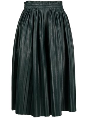 MM6 Maison Margiela jupe mi-longue à plis - Noir