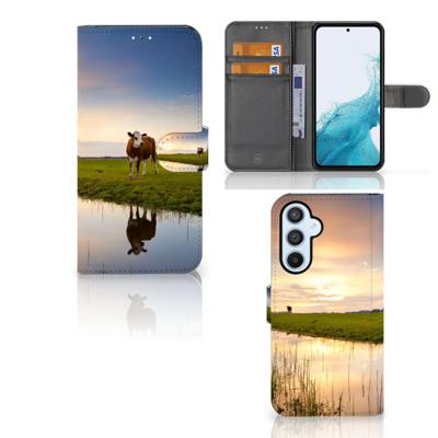 Samsung Galaxy A54 5G | Telefoonhoesje | Met pasjeshouder | Koe