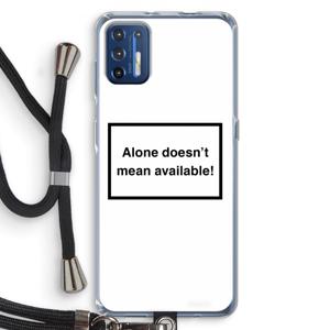 Alone: Motorola Moto G9 Plus Transparant Hoesje met koord