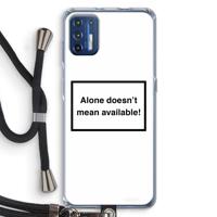 Alone: Motorola Moto G9 Plus Transparant Hoesje met koord - thumbnail