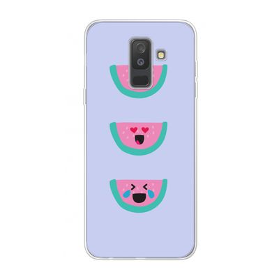 Smiley watermeloen: Samsung Galaxy A6 Plus (2018) Transparant Hoesje