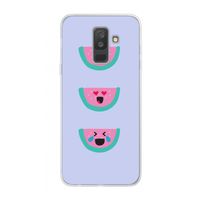 Smiley watermeloen: Samsung Galaxy A6 Plus (2018) Transparant Hoesje