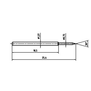 PTR Hartmann 1015-B-0.7N-AU-0.75 Precisietestpen met veercontact