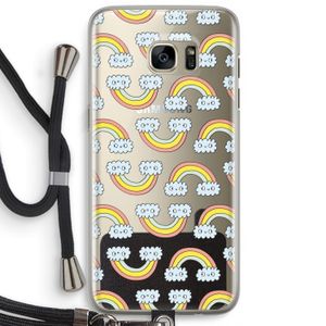 Regenboog: Samsung Galaxy S7 Edge Transparant Hoesje met koord
