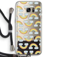 Regenboog: Samsung Galaxy S7 Edge Transparant Hoesje met koord Regenboog: Samsung Galaxy S7 Edge Transparant Hoesje met koord