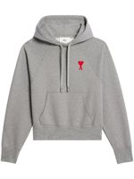 AMI Paris hoodie à logo brodé - Gris