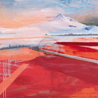 Kunstdruk Stefan Gibson - Berg 98x98cm