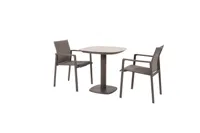 Manolo 75x75x75 cm met 2x Cortina dining stoel terre