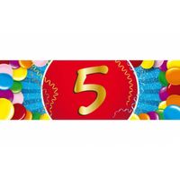 10x 5 Jaar leeftijd stickers verjaardag versiering - Feeststickers - thumbnail