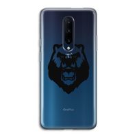 Angry Bear (black): OnePlus 7 Pro Transparant Hoesje