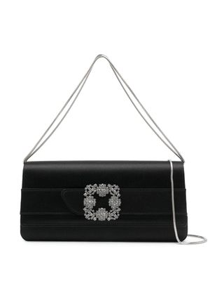 Manolo Blahnik pochette Gothisi à ornements en cristal - Noir