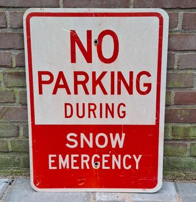 No Parking Snow Emergency Verkeersbord - 61 x 46cm - Origineel
