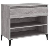 The Living Store Schoenenkast - Grijs Sonoma Eiken - 70 x 36 x 60 cm - Stevig materiaal