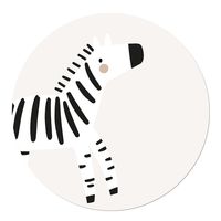 Muurcirkel Boho Zebra zw 40 cm