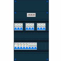 SEP 12 groepenkast, 4 aardlekschakelaars 12 installatieautomaten 1F 3910224120