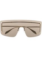 Alexander McQueen Eyewear lunettes de soleil à design oversize - Or
